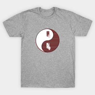 yin yang balance harmony design eastern philosophy phone T-Shirt